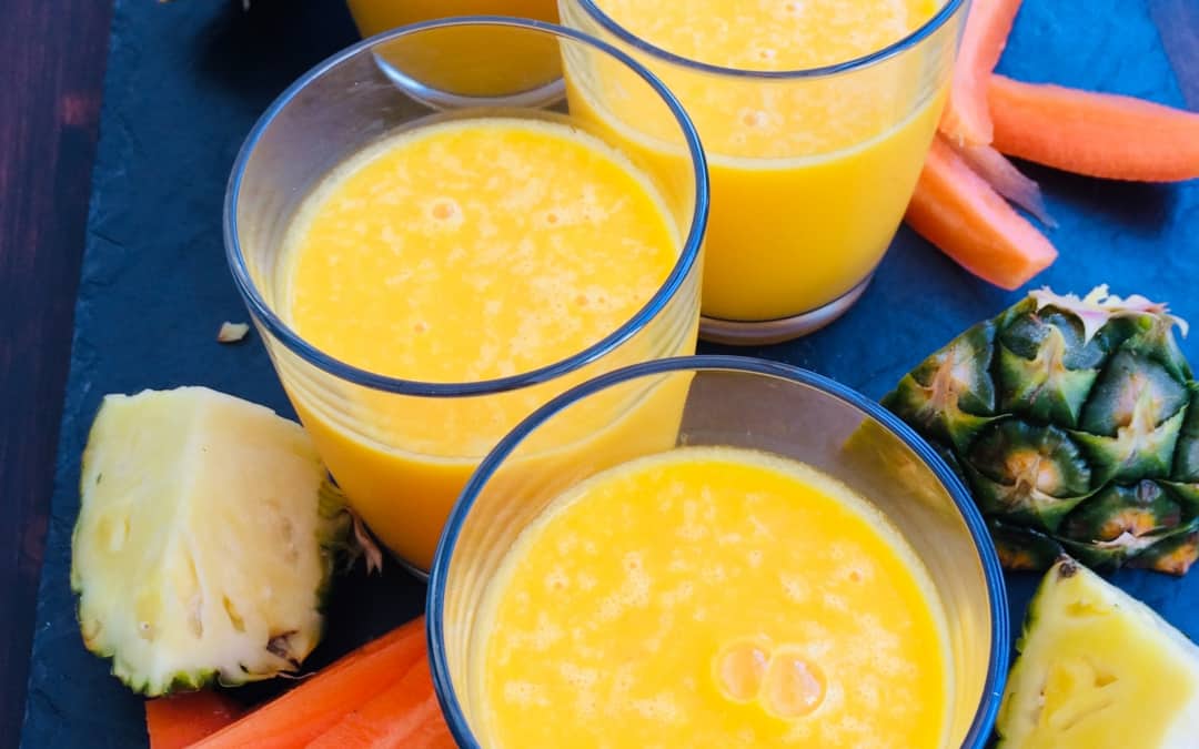 Carrot & pineapple chilled soup